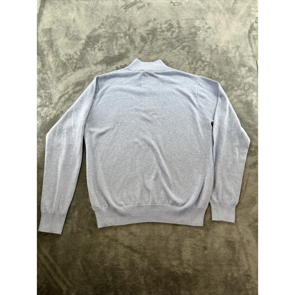 UNTUCKit Sweater‎ Men's Medium Blue Pullover 1/4 Zip Sweatshirt